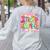 Back To School Kindergarten Preppy Teacher Girl Women's Sweatshirt Back Print Ash