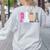 Back To School Teacher Para Preppy Checkered Para Life Women's Sweatshirt Back Print Ash