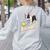 Ballaholic Boston Terrier Dog Chasing Bostie Ball Women's Sweatshirt Back Print Ash