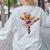Ballet Dancer Gingerbread Christmas Dance Teacher Girl Women Women's Sweatshirt Back Print Ash Ballet Dancer Gingerbread Christmas Dance Teacher Girl Women Women's Sweatshirt Back Print Ash