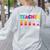 Battery Life Of a Teacher Shirt Thanksgiving Teacher Women's Sweatshirt Back Print Ash