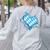 Bavarian Flag As Heart Blue Diamond Bavaria Women's Sweatshirt Back Print Ash