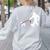 Bigfoot Walking With Bull Terrier Dog Women's Sweatshirt Back Print Ash