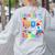 I Blasted Through 100 Days Of School 100th Day Teacher Kids Women's Sweatshirt Back Print Ash