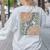 Boho Floral Reading Teacher Retro Reading Specialist Wildfl Women's Sweatshirt Back Print Ash