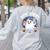 Boo Jour Ghost Halloween French Teacher Cute Coffe Croissant Women's Sweatshirt Back Print Ash Boo Jour Ghost Halloween French Teacher Cute Coffe Croissant Women's Sweatshirt Back Print Ash