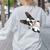 Boston Terrier Bostie Dog Kids Boys Girls Women's Sweatshirt Back Print Ash