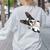 Boston Terrier Bostie Dog Kids Men Women's Sweatshirt Back Print Ash