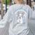 Boston Terrier Boy Cute Cartoon Dog Owner Pet Boston Terrier Women's Sweatshirt Back Print Ash