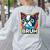 Boston Terrier Bruh Dog Lover Women's Sweatshirt Back Print Ash