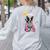 Boston Terrier Boston Bull Terrier Women's Sweatshirt Back Print Ash