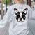 Boston Terrier Dad Father’s Day Dog Dad Men’s Women's Sweatshirt Back Print Ash