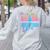 Boston Terrier Dad Retro Women's Sweatshirt Back Print Ash