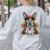 Boston Terrier Dia De Los Muertos Day Of The Dead Dog Skull For Men Women Kids Women's Sweatshirt Back Print Ash
