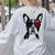 Boston Terrier Dog 4th July America USA Flag Men Women Kids Women's Sweatshirt Back Print Ash