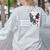 Boston Terrier Dog 4th Of July US American Flag Patriotic Women's Sweatshirt Back Print Ash
