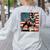 Boston Terrier Dog 4th Of July USA American Flag Patriotic Women's Sweatshirt Back Print Ash