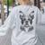 Boston Terrier Dog Bostie Nature Memorial Idea Men Women Women's Sweatshirt Back Print Ash