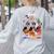 Boston Terrier Dog Christmas Happy Hallothankmas Halloween For Men Women Kids Women's Sweatshirt Back Print Ash