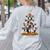 Boston Terrier Dog Christmas Tree Santa Hat Xmas Pajama Men Women Kids Women's Sweatshirt Back Print Ash