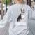 Boston Terrier Dog Dad Boston Terrier Dog Lovers Women's Sweatshirt Back Print Ash