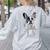 Boston Terrier Dog Motif Pet Art Boston Terrier Men Women Kids Women's Sweatshirt Back Print Ash
