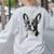 Boston Terrier Dog Motif Pet Illustration Boston Terrier For Men Women Kids Women's Sweatshirt Back Print Ash