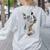Boston Terrier Dog Graphic Pet Art Boston Terrier For Men Women Kids Women's Sweatshirt Back Print Ash