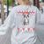Boston Terrier Dog Santa Hat Men Kids Ugly Christmas Light Women's Sweatshirt Back Print Ash