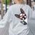 Boston Terrier Dog From Side Boston Bull Women's Sweatshirt Back Print Ash