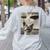 Boston Terrier Dog UFO Alien Extraterrestrial Selfie Women's Sweatshirt Back Print Ash