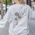 Boston Terrier Flower Fly Dandelion Dog Lover Dog Dad Women's Sweatshirt Back Print Ash