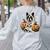 Boston Terrier Ghost Boo Halloween Costume Spooky Season Women's Sweatshirt Back Print Ash