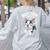 Boston Terrier Girl Cute Cartoon For Dog Owners Pet Terrier Women's Sweatshirt Back Print Ash
