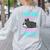 Boston Terrier This Girl Runs On Jesus And Boston Terriers Women's Sweatshirt Back Print Ash