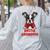 Boston Terrier Grandma Dog Lovers Puppy Bostie Owner Women's Sweatshirt Back Print Ash