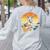 Boston Terrier Guitar Retro Women's Sweatshirt Back Print Ash