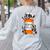 Boston Terrier Happy Pills T-Shirt Women's Sweatshirt Back Print Ash