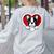 Boston Terrier Heart Cute Puppy Lover Or Dog Owner Women's Sweatshirt Back Print Ash