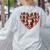 Boston Terrier Heart Valentine Boston Terrier Women's Sweatshirt Back Print Ash