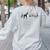 Boston Terrier Heartbeat Heart Line Women's Sweatshirt Back Print Ash