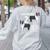 Boston Terrier Humor Bostie Dog Lover For Men Women Kids Women's Sweatshirt Back Print Ash