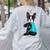 Boston Terrier I Love Mom Apparel Women's Sweatshirt Back Print Ash