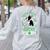 My Boston Terrier Is My Lucky Charm Paw Dog St Patrick's Day Women's Sweatshirt Back Print Ash