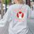 Boston Terrier Mom Dog Mother Women's Sweatshirt Back Print Ash