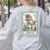 Boston Terrier Mom Skeleton Tarot Card Witch Vibes Dog Mom Women's Sweatshirt Back Print Ash