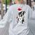 Boston Terrier Santa Christmas Lights Xmas Dog Lover Men Women Kids Women's Sweatshirt Back Print Ash