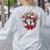 Boston Terrier Santa Claus Elf Reindeer Christmas Dog X-Mas Women's Sweatshirt Back Print Ash