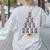 Boston Terrier Santa Hat Xmas Light Men Women Christmas Tree Women's Sweatshirt Back Print Ash