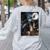 Boston Terrier Selfie Full Moon Flying Witch Halloween Dog Women's Sweatshirt Back Print Ash